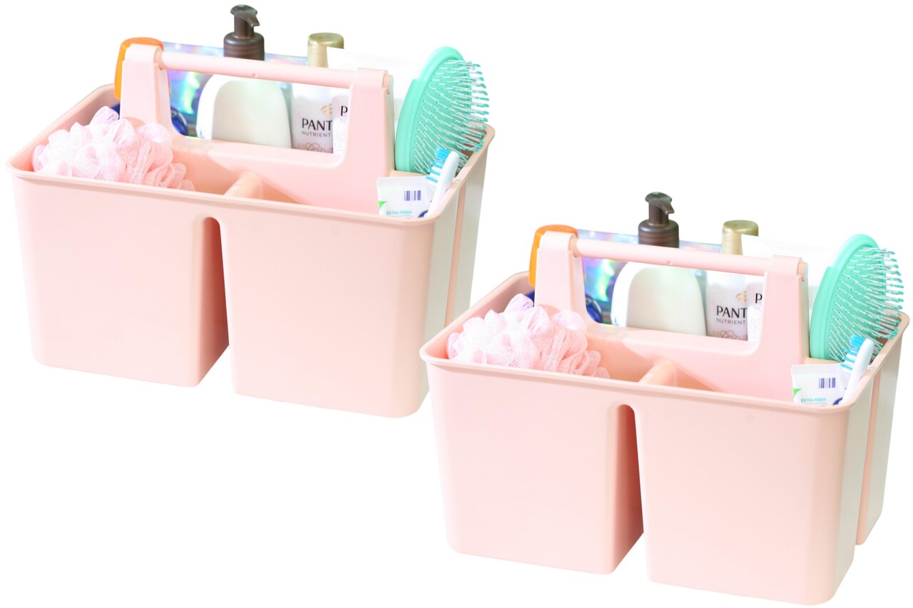 Enjoy Organizer | Shower Caddy Organizer with Handle, 3 Compartments, Portable Storage Bin for Bathroom, Dorm, Gym -Made In USA